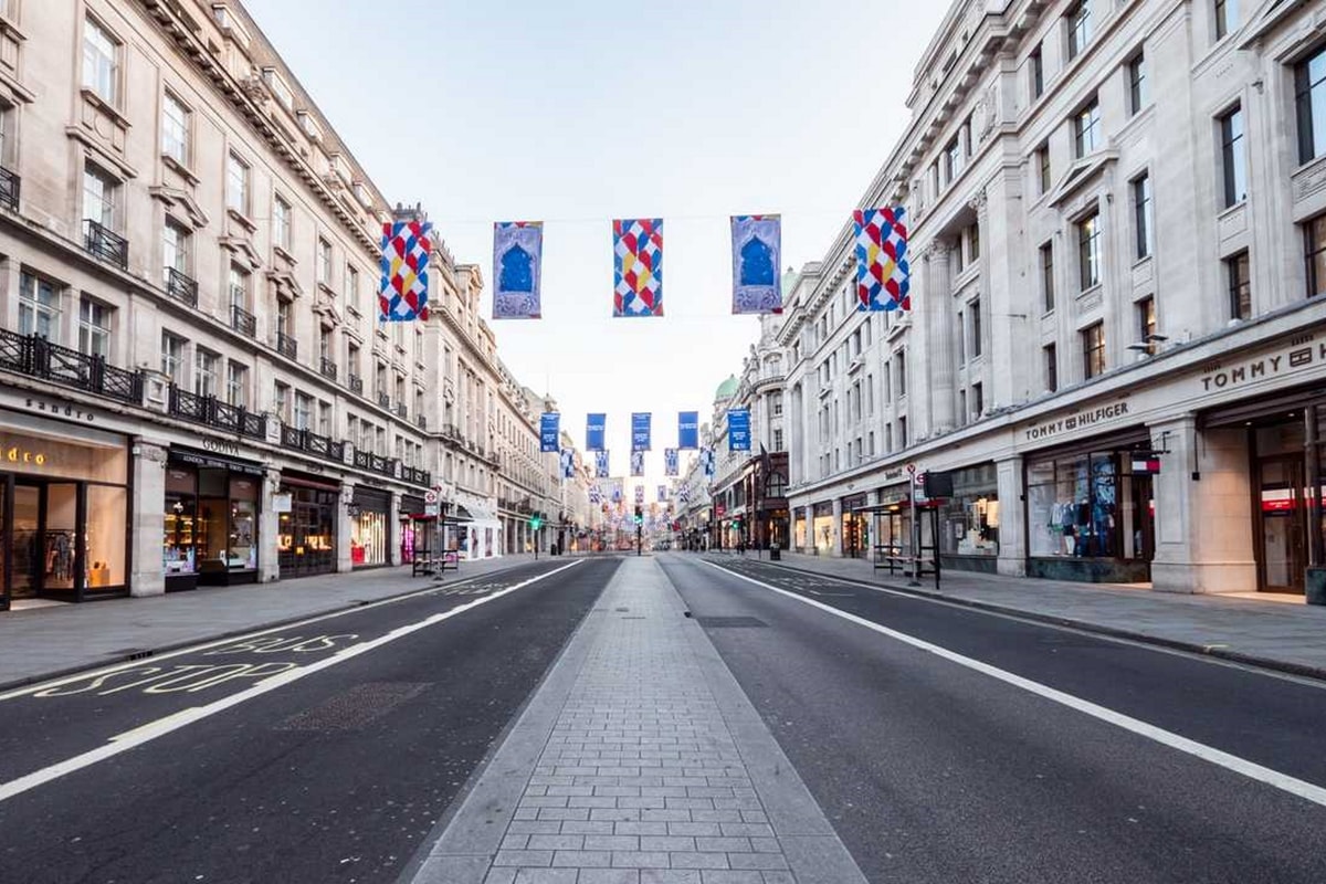 London's Regent Street during
lockdown